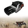 1/14 Scale RC Car Body Shell Hobby Toy Vehicle Accessories DIY Remote Control Vehicle Cover for 4WD Model Car Part for 16101, Black red view 3