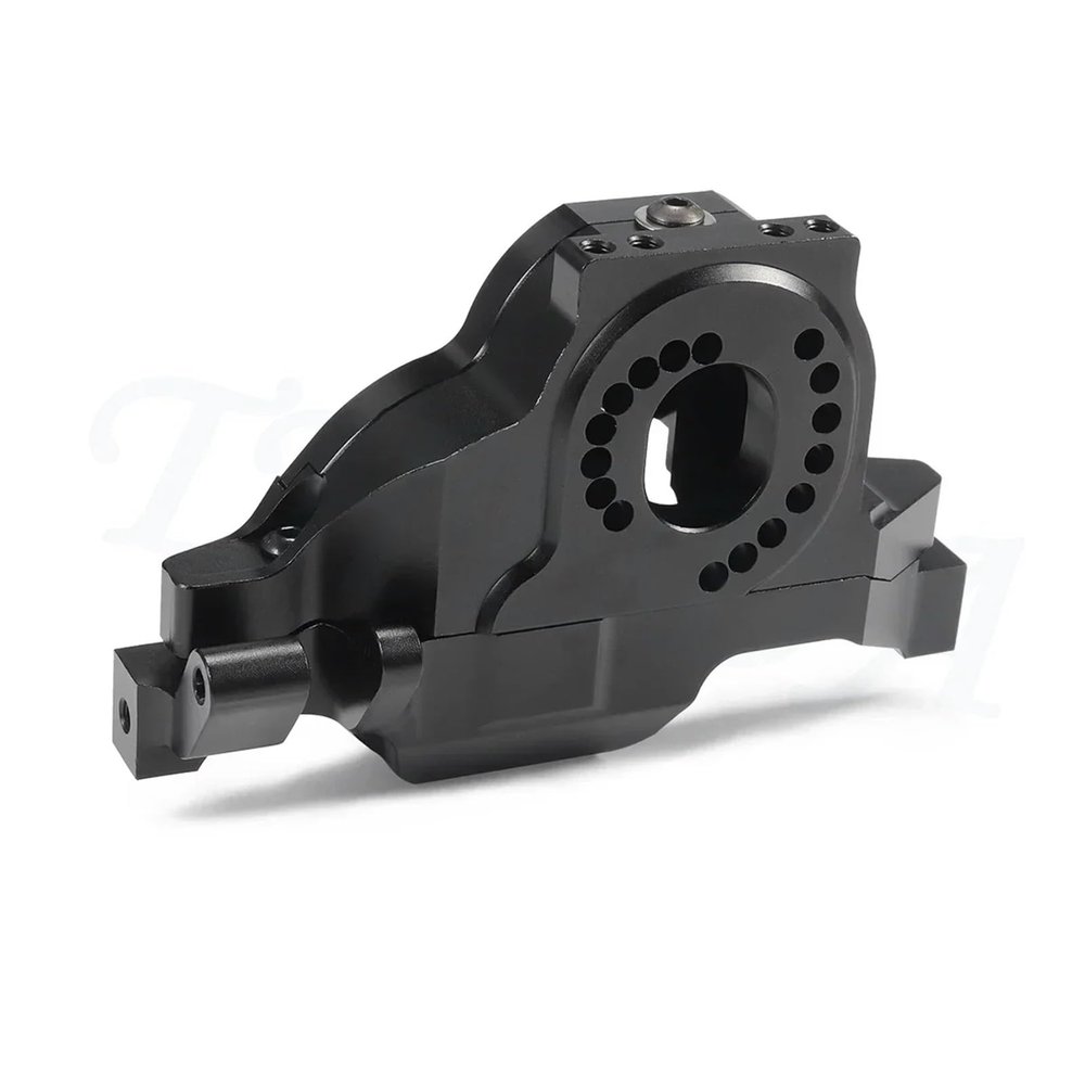 CNC Aluminum Motor Mount Motor Gear Cover Mounting Plate for 1/10 RC Crawler for Trax-xas TRX4 TRX6 G63 8290 Defender Bronco Sport(Black 1 Set)