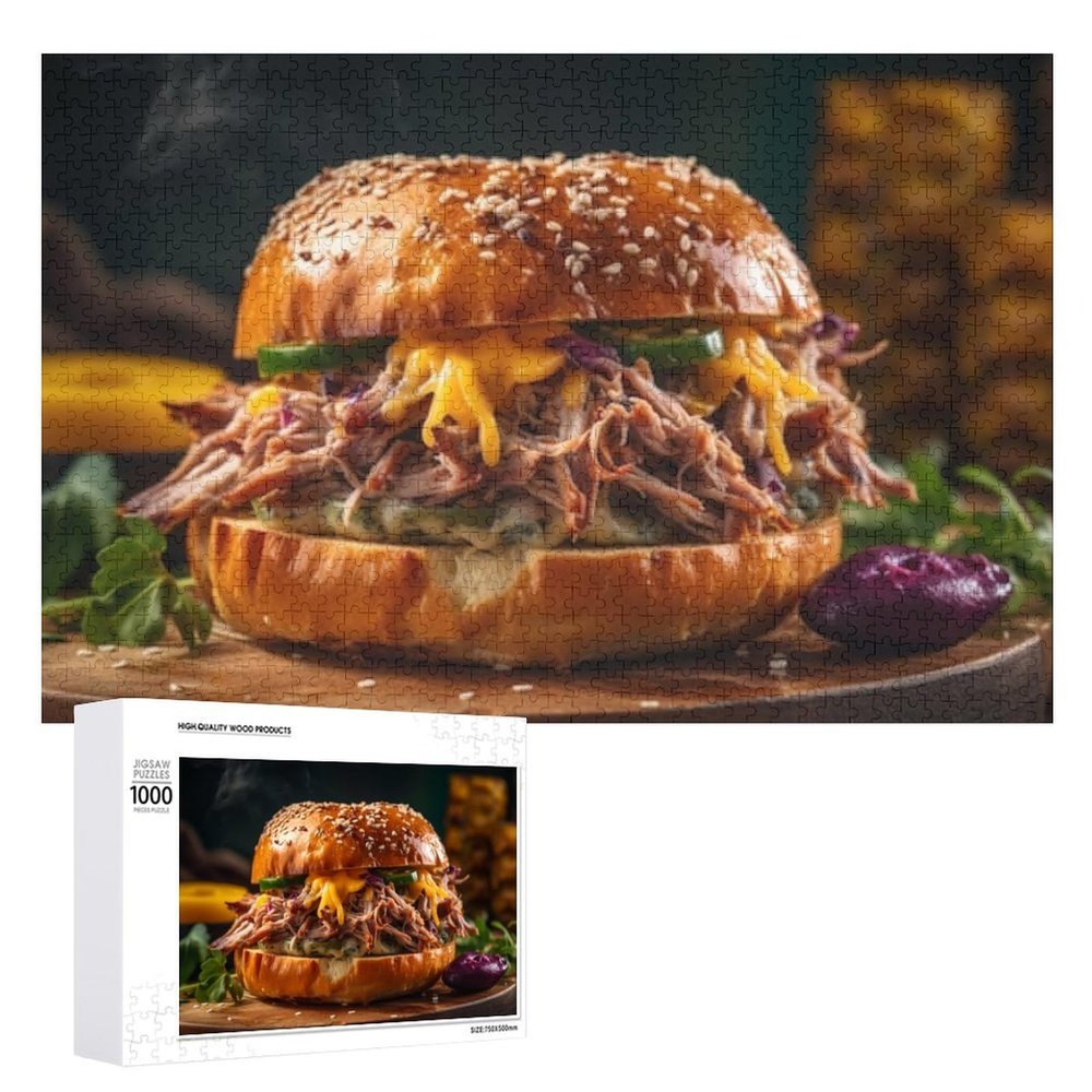 Fun Food-Themed 1000-Piece Puzzle, Great Gift for Parents & Family, Ideal for Family Bonding