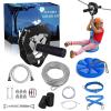 ZEROMX 75ft/100ft/120ft/150ft Zip Line Kit for Kids and Adults Up to 380lb  Upgraded Removable Lion Trolley, 6.5ft Spring Brake, Tree Protectors, Safety Harness & Seat  Backyard Zipline Set view 1