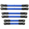 for Traxxas for Slash for Stampede for Hoss for Rustler 4x4 1/10 Replacement Turnbuckles Pull Rod Link Rod Steering Rod Set RC Car Upgrade Parts RC Repair Parts(Blue) view 1