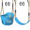 2Pcs High Back Full Bucket Toddler Swing Seat Set with Adjustable Height Rope 4.2 to 6.7 FT Soft Swing Seats Set for Kids- 600 LB Weight Capacity view 1