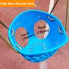 2Pcs High Back Full Bucket Toddler Swing Seat Set with Adjustable Height Rope 4.2 to 6.7 FT Soft Swing Seats Set for Kids- 600 LB Weight Capacity view 4
