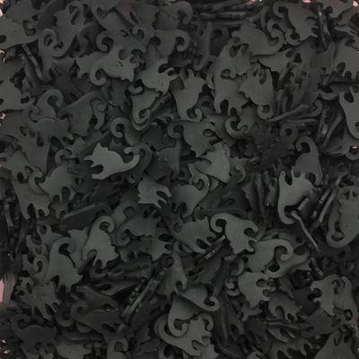 Polymer Clay Halloween Black Cat Sprinkles, Spooky Faux Sprinkles, NON EDIBLE Fake Sprinkles, Halloween Craft Decorations (Black, 30 gram bag)