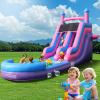 26FT Inflatable Water Slide for Kids, PVC Commercial Grade Water Slide with Splash Pool, 4-in-1 Water Slide with Climbing & Basketball Set & 1100W Air Blower for Birthday, Party Rental view 1