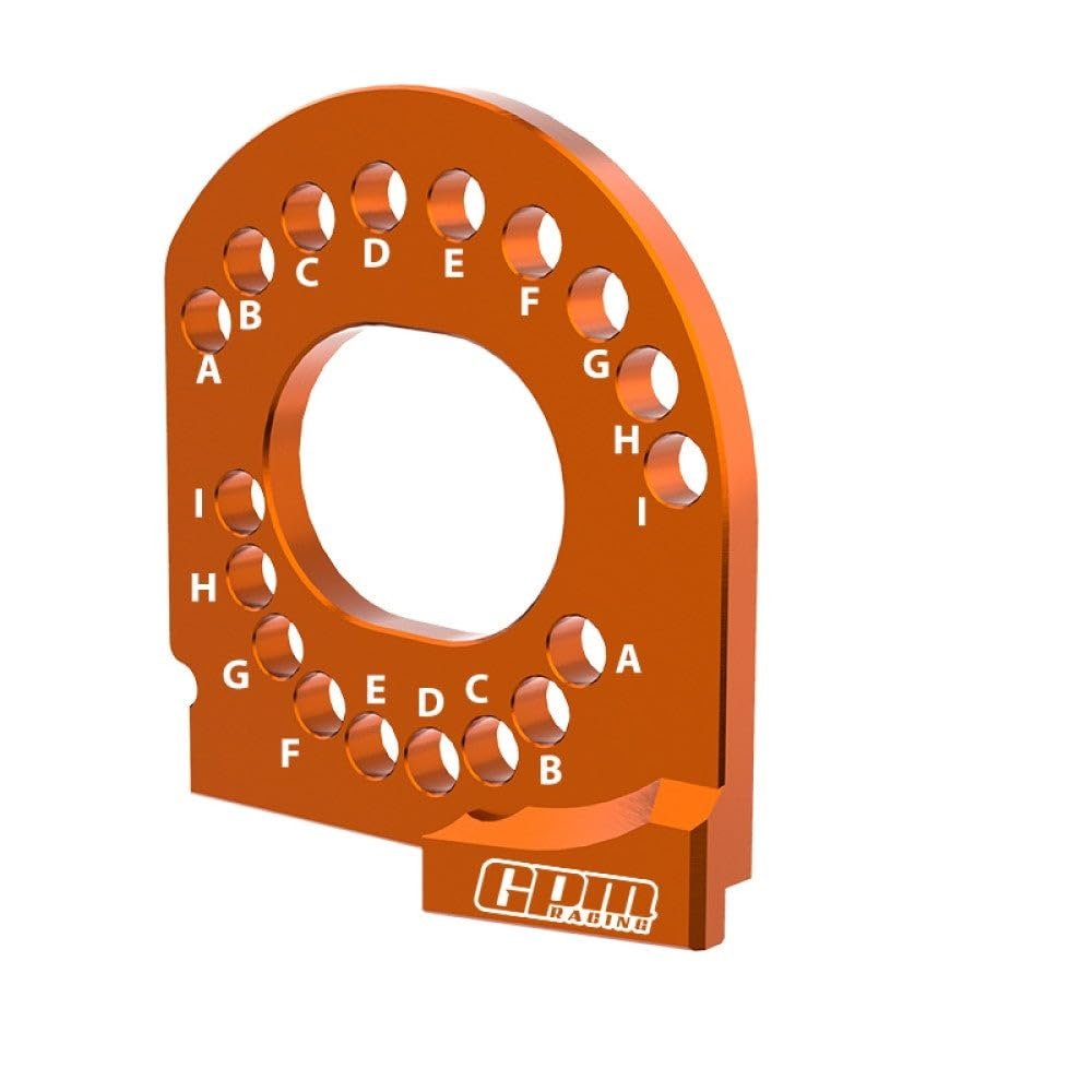Aluminum 7075 Alloy Motor Mount Plate Strengthen for Traxxas 1:16 Mini Maxx 4WD 107154-1 / Mini XRT VXL-3S 108076-1 Monster Truck Upgrades - Orange