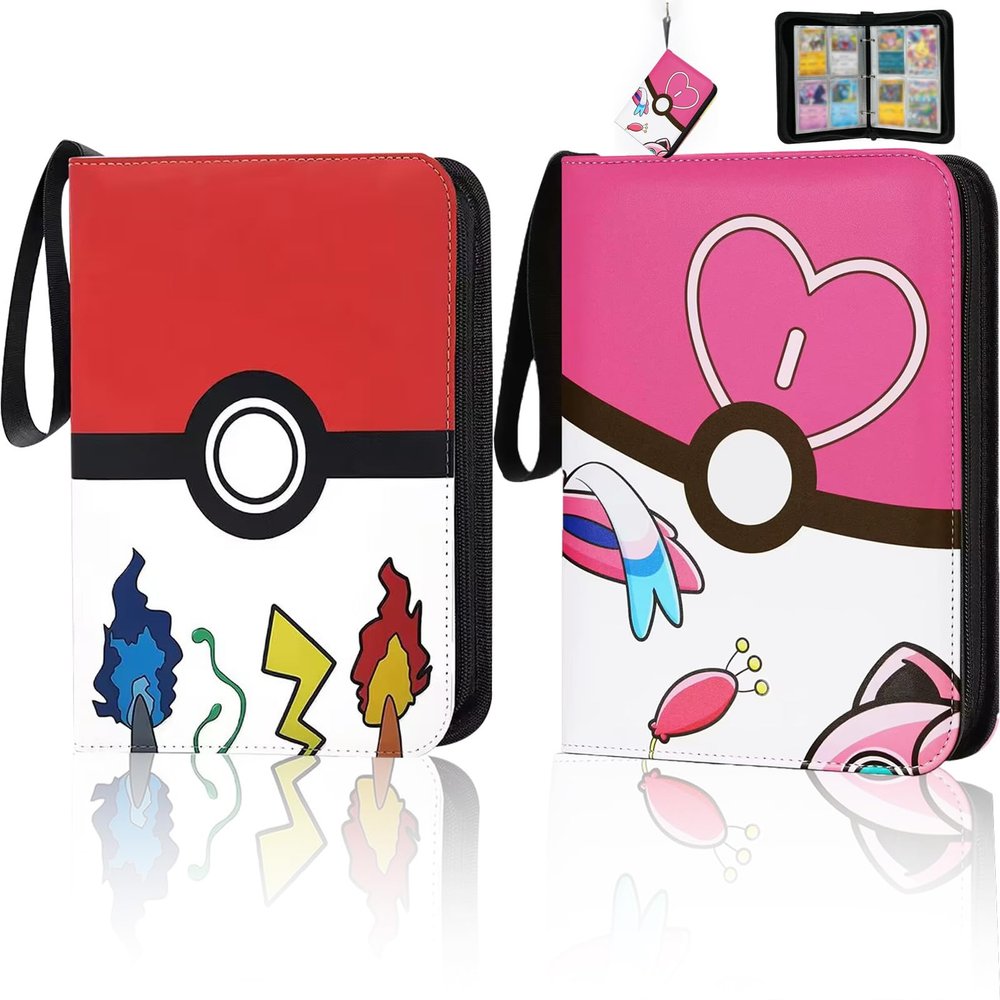2 Card Binder - Top Loader Binder 4 Pocket, 400 Pocket Trading Card Binder Double Sided, Premium PU Leather Card Collection Album for MTG, Sports Cards, TCG, Game Cards