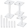 3pcs Combat Risers for Flying Miniatures, Adjustable Height Multi-Tiered Raised Platforms Acrylic Flight Terrain Stands for DND Miniatures Tabletop Board Games RPG Accessories and Display view 1