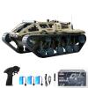 Authticar RC Tank Car, 1:16 Scales Transport Military Vehicle RC Tank, 4WD RTR Off Road RC Crawler with 360Rotating Drifting Dual Motor Gearbox Proportional Control Military Truck RC Toy for Adult view 1