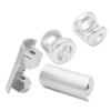 FLMLF CNC Metal Upper Lower Protective Casing Fit 6mm/8mm Shock Absorber for 1/5 HPI ROFUN ROVAN KM Baja 5B 5T 5SC RC Car Parts (Silver) view 3