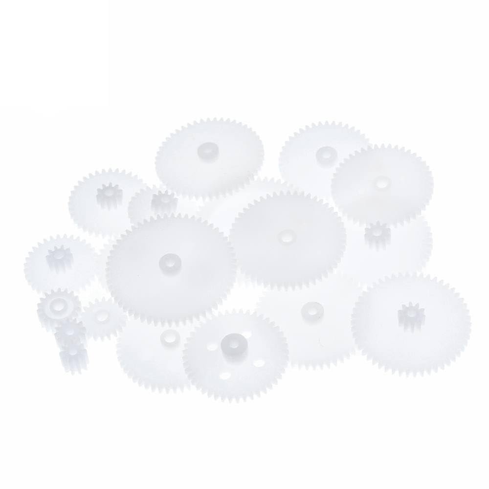 58pcs/Bag J293Y Plastic 0.5 Module Gears White Micro DC Motor Toys Gears DIY Combination Parts