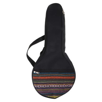 25in 4-Strings Banjo Bag Ethnic Musical Ukulele Tote For Case Cotton Backp
