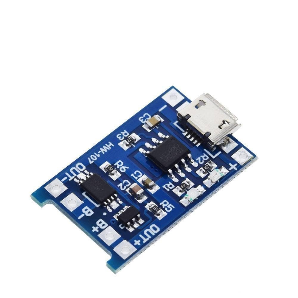 100PCS 5V 1A Micro USB 18650 Micro Lithium Charging Board Charger Module+Protection Dual Functions TP4056 18650