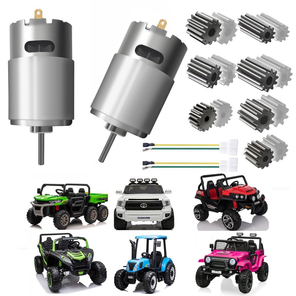 JRRXM Pair of 12V 18V 20V 24V Fast Drive Motor High Speed Engine for Kid's Power Wheels Ride on Toys Electric Car Motor Upgrade Replacement Parts Accessory 2PCS (12VRS550 40000RPM)
