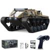 Authticar RC Tank Car, 1:16 Scales Transport Military Vehicle RC Tank, 4WD RTR Off Road RC Crawler with 360Rotating Drifting Dual Motor Gearbox Proportional Control Military Truck RC Toy for Adult view 1