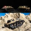 Authticar RC Tank Car, 1:16 Scales Transport Military Vehicle RC Tank, 4WD RTR Off Road RC Crawler with 360Rotating Drifting Dual Motor Gearbox Proportional Control Military Truck RC Toy for Adult view 2