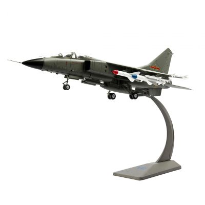 shamjina Alloy JH7 Fighter Airplane Diecast Model with Base, Ornament Miniature Toys Retro Fighter Model for Bar Shelf, Living Room, 51cmx31cmx31cm