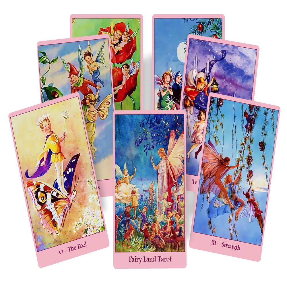 Fairy Land Tarot Deck. Illustrated with Vintage Art from The Beginning of 20th Century.