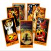 Halloween Tarot Deck. Vintage Halloween Art Tarot with QR Code Guidance view 1