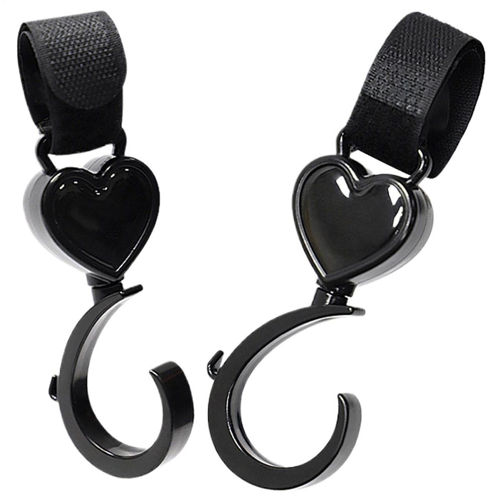 2PC Pram Hook - Pram Hooks for Bags | Baby Stroller Hooks for Hanging Bags | 360 Rotating Buggyy Hooks | Stroller Hooks for Bags | Stroller Clips Stroller Straps for Purse, Organizer, Water Bottles
