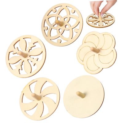 JOINPAYA 20pcs Unfinished Wooden for Boys and Girls Painting Craft Toys Natural Wood Gyroscopes for and Crafts Activities Random Accessories