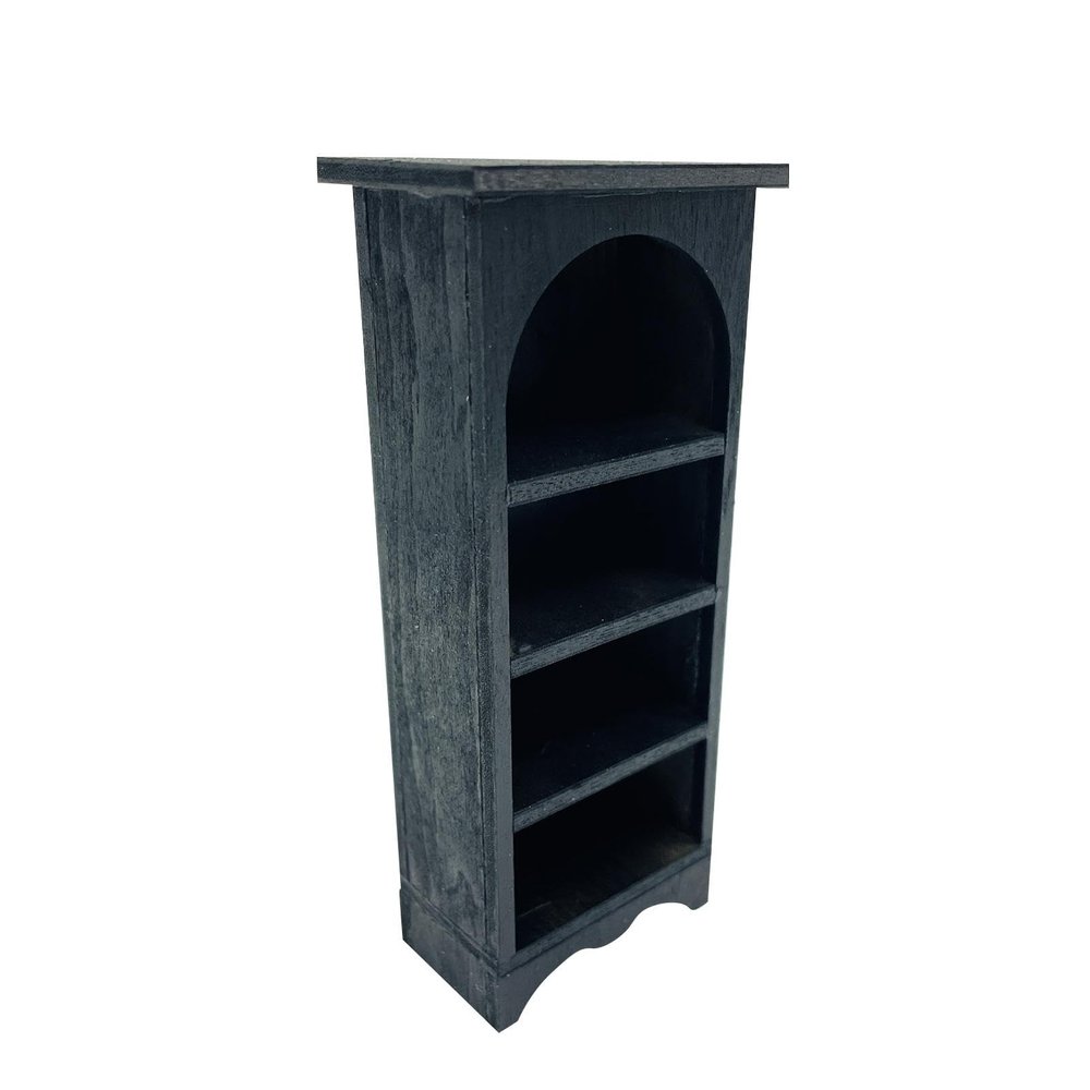 1:12 Scale Dollhouse Bookshelf Handmade Photo Prop Dollhouse Furniture Miniature Wooden Bookcase for Home Living Room Cabinet