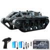 Authticar RC Tank Car, 1:16 Scales Transport Military Vehicle RC Tank, 4WD RTR Off Road RC Crawler with 360Rotating Drifting Dual Motor Gearbox Proportional Control Military Truck RC Toy for Adult view 1