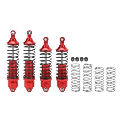 4Pcs RC Set, Replacement Shocks for LOSi Lasernut U4 Tenacity 1/10 Off Road Vehicle, High Elastic Spring, Aluminum and Plastic Material, Stable Running (Red)