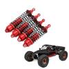 4Pcs RC Set, Replacement Shocks for LOSi Lasernut U4 Tenacity 1/10 Off Road Vehicle, High Elastic Spring, Aluminum and Plastic Material, Stable Running (Red) view 2