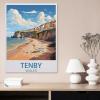 Jigsaw Puzzle 1000 PiecesTenby Wales Vintage Travel PosterLarge Family Puzzle Game Artwork for Adults Teens38x26cm-AT95 view 2