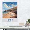 Jigsaw Puzzle 1000 PiecesTenby Wales Vintage Travel PosterLarge Family Puzzle Game Artwork for Adults Teens38x26cm-AT95 view 3