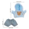 CORHAD Cute Doll Hoodie and Denim Pants Outfit Cute Plush Bear Doll Clothes and Jeans for 20cm Cartoon Stuffed Animals view 2