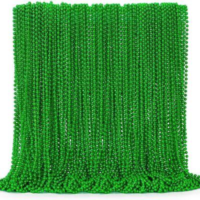 144PCS St Patricks Day Necklace, St. Patrick's Day Bead Accessories Bulk, Irish Saint Patrick Day Beads Necklaces, Parade Throw Accessories for Mardi Gras St. Patricks Christmas Decorations Easter