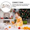 HONMEET 4pcs Train Toy Set Christmas Showcase Ornament for Boys and Girls Holiday Decoration Creative Craft Lightweight and Easy to Store view 4
