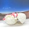 3D Printed Baby Dragon with Egg, 6" White and Pink Easter, Gemstone, Rose, Sushi, Woodland Baby Dragon, Fidget ADHD Autism Toy BD007WP-WE (Woodland Baby Dragon) view 2