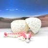 3D Printed Baby Dragon with Egg, 6" White and Pink Easter, Gemstone, Rose, Sushi, Woodland Baby Dragon, Fidget ADHD Autism Toy BD007WP-WE (Woodland Baby Dragon) view 3