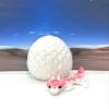 3D Printed Baby Dragon with Egg, 6" White and Pink Easter, Gemstone, Rose, Sushi, Woodland Baby Dragon, Fidget ADHD Autism Toy BD007WP-WE (Rose Baby Dragon) view 1