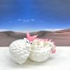 3D Printed Baby Dragon with Egg, 6" White and Pink Easter, Gemstone, Rose, Sushi, Woodland Baby Dragon, Fidget ADHD Autism Toy BD007WP-WE (Crystal Baby Dragon) view 3