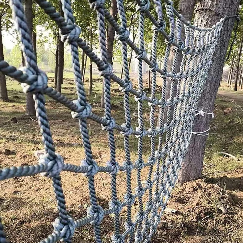 Heavy-Duty Outdoor Climbing Cargo Net - Polyamide Material, Perfect for Kids & Adults, Military-Grade Climbing Net for Balcony, Railing, and Warrior Obstacle Courses(Size:1x2m/3.3x6.6ft)