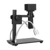 120X Adjustable Zoom Lens 2 Output 5MP Digital Microscope Camera Direction Brightness Adjustment Metal Bracket for Microelectronics Machinery Jewelry (US Plug) view 1