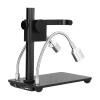 120X Adjustable Zoom Lens 2 Output 5MP Digital Microscope Camera Direction Brightness Adjustment Metal Bracket for Microelectronics Machinery Jewelry (US Plug) view 2