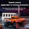 EXVQMU Mini RC Car, 1/64 Scale Mini Remote Control Monster Truck with Trailer, 2.4Ghz & APP Remote Control, Rechargeable Alloy Shell Mini RC Cars with Lights, Speed/Steering Adjustable (Blue) view 3