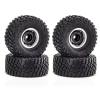 for SCX24 for FMS24 for TRX4M-W185 1/18 1/24 4pcs 1.0" Metal Beadlock Wheel Tire Set RC Crawler Car Upgrade Parts Accessories RC Vehicle Wheels Tires(Black) view 1