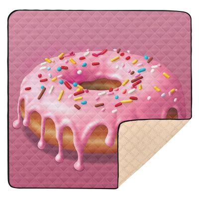 Kigai Donuts Baby Play Mat for Floor 50'' x 50'' Soft & Anti- Slip Crawling Mat Playpen Mat Waterproof Foldable Playmat for Infants, Babies, Toddlers