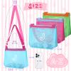 3Pcs Personalized Kids Beach Shell Bag, Initial Seashell Mesh Zipper Beach Pouch, Shell Collecting Bag for Holding Shells with Adjustable Straps, Sand Toys Swim Pouch Gift for Girl Boy Teens(Letter J) view 2
