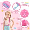 3Pcs Personalized Kids Beach Shell Bag, Initial Seashell Mesh Zipper Beach Pouch, Shell Collecting Bag for Holding Shells with Adjustable Straps, Sand Toys Swim Pouch Gift for Girl Boy Teens(Letter J) view 3