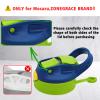 12oz Replacement Lid with 2 Straw for Kid Tumbler,2 PACK Leak-Proof and Spill-Proof Straw Lids for ZONEGRACE Mocaru,BPA Free,2.67IN - Green view 3