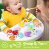ALASOU 3PCS Pop Suction Cup Spinner Sensory Airplane Travel Toys for 1 Year Old Boy Girl Infant Toddlers|Novelty Spinning Tops 12 18 Months|1 2 Year Old Boy Birthday Gift|Baby Bath Toy Kids Ages 1-3 view 4