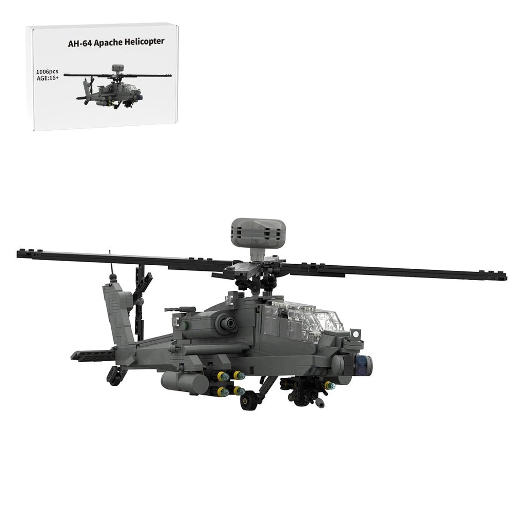 XMBRICDIYY Helicopters Building Blocks Set, AH-64 Comanche Military Stealth Helicopters, Collectible Military-Themed Model, Designed by AceBricks (1006PCS)