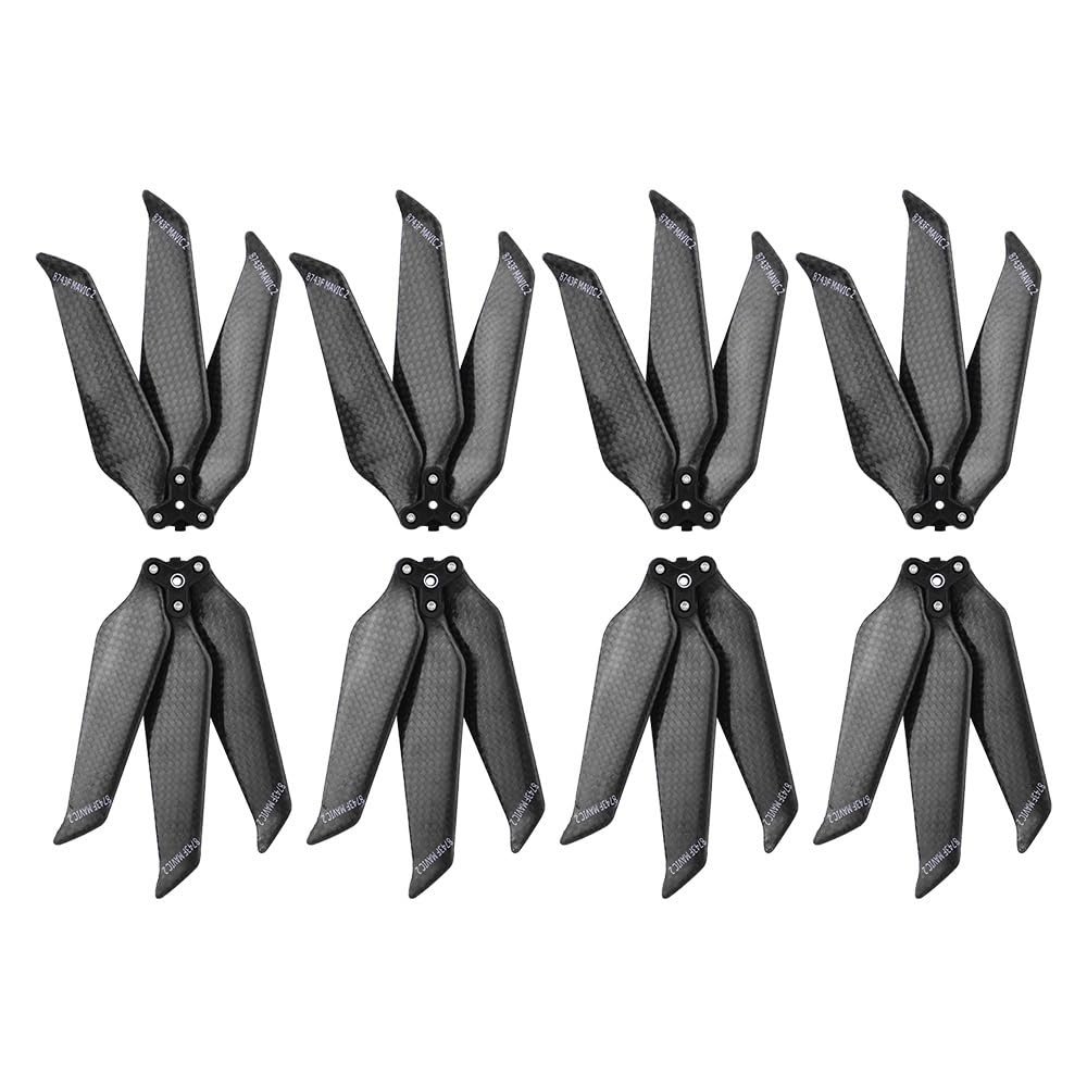 2/4/8pcs Quick Release Low-Noise Propeller 8743 Drone Blades Props Carbon Fiber Paddle for DJI Mavic 2 Pro Zoom Accessories(8pcs)